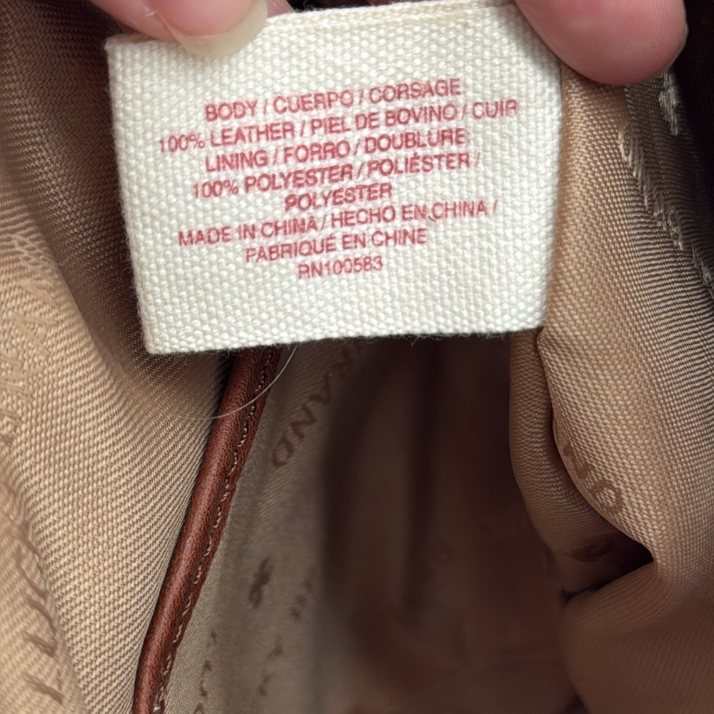 Lucky Brand Leather Crossbody Bag/Purse - Red/Brown‎ Color - Picture 8 of 12